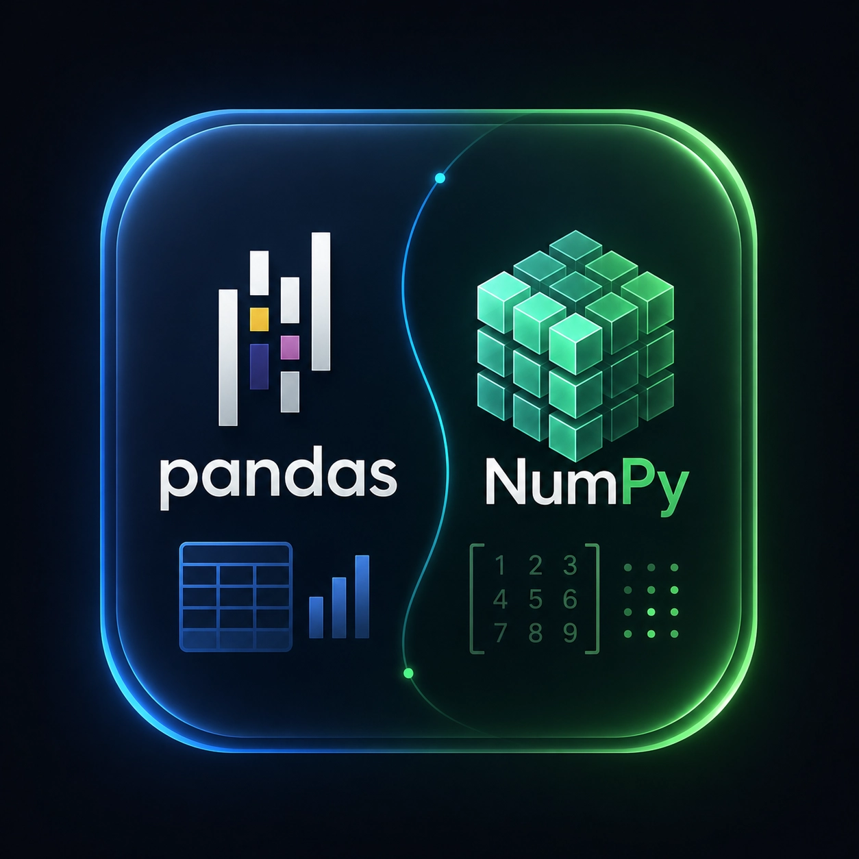 Pandas & Numpy logo